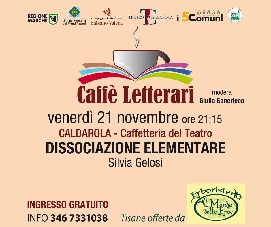 Silvia Gelosi porta il suo "Dissociazione elementare" al Caffè Letterario